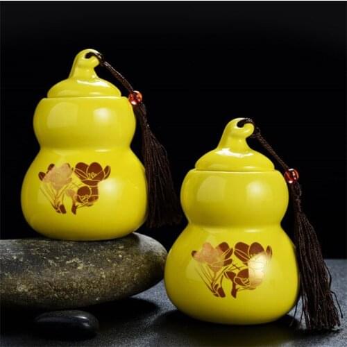 Ceramic Retro Tea Caddies Seasoning Can Candy Storage Tank Food Container Kitchen Spice Jar Dried Fruit Salt Sealed Bottle