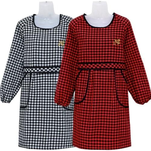 Kitchen household cooking cotton long-sleeved overalls for men and women with sleeves waterproof and oil-proof