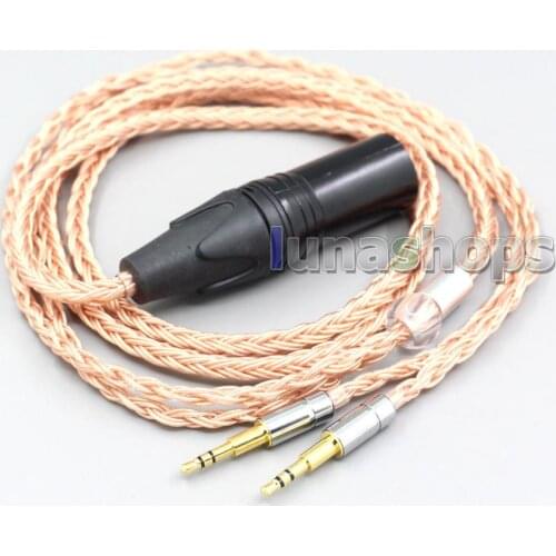 LN006852 XLR 3 4 Pole 6.5mm 16 Core 7N OCC Headphone Cable For Hifiman HE560 HE-350 HE1000 V2 Headphone 2.5mm pin