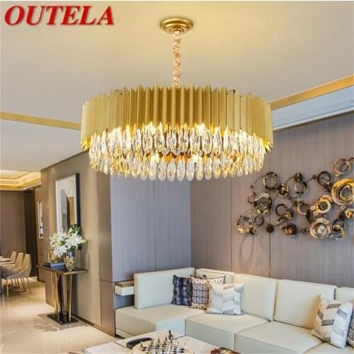 OUTELA Chandelier Lamp Fixtures Luxury Gold Pendant Light Postmodern Home LED for Living Dining Room