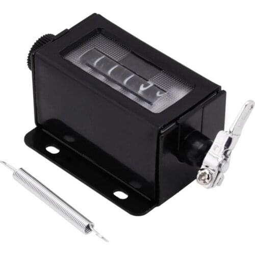 Mechanical 5 Digit 0-99999 Pull Industrial Count Counter Knob Resettable Black with Spring