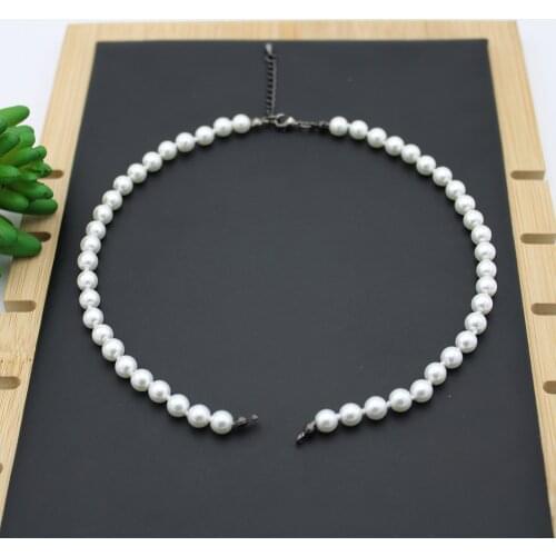 2021 new DIY pearl semi-finished necklace can be matched with fashionable and versatile four-color jewelry gifts