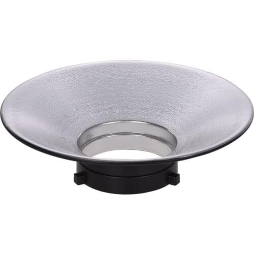Andoer Photography Flash Reflector 120 Degree Wide-angle Mount Diffuser Dish Aluminium Alloy Shooting Accessories