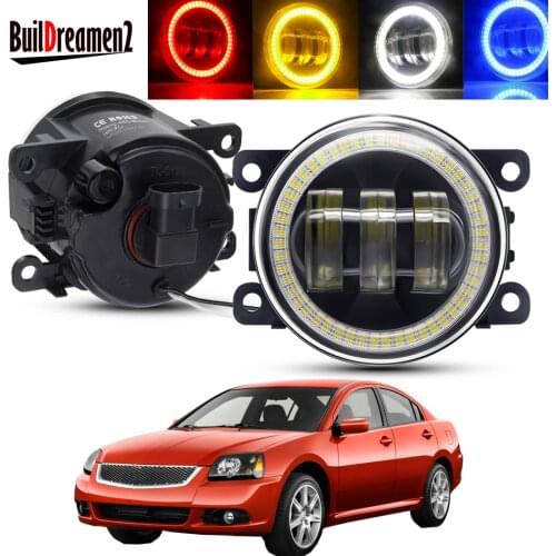 Angel Eye Fog Light Assembly Car LED Lens Fog Daytime Running Lamp DRL 12V For Mitsubishi Galant DJ_ ED_ EF_ Saloon 2003-2007
