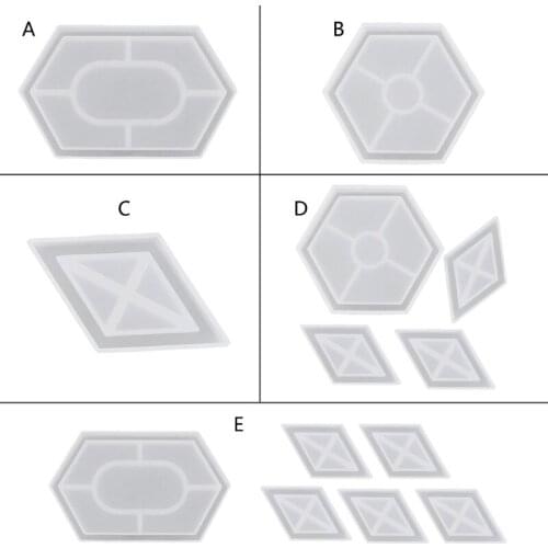 Handmade Coaster Tray Resin Casting Mold Removable Jewelry Tray Mold Assorted Dishes Plate Epoxy Resin Molds Craft Tools