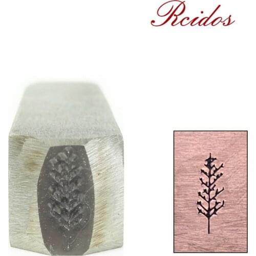 Metasequoia tree Design stamp 10x3.3mm,DIY Bracelet/jewelry symbols steel stamp