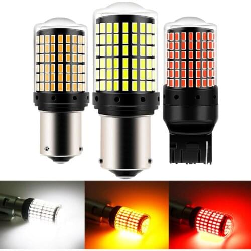 Turn Signal Light 3014 144smd Canbus S25 1156 P21W BA15S LED BAY15D BAU15S PY21W lamp T20 LED 7440 7443 W21W W5W Led Bulbs
