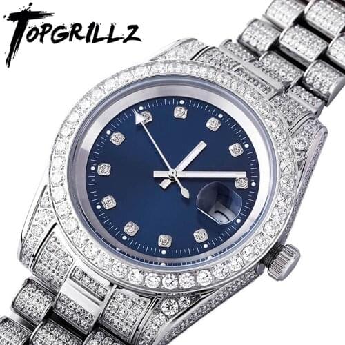 TOPGRILLZ Mens Stainless Steel Watch