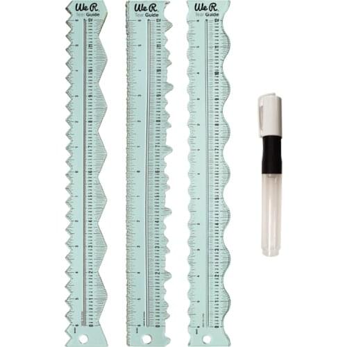 We R Memory Special-shaped Edge Tearing Paper Reference Ruler Hand Account Shearing Book Accessories Tool