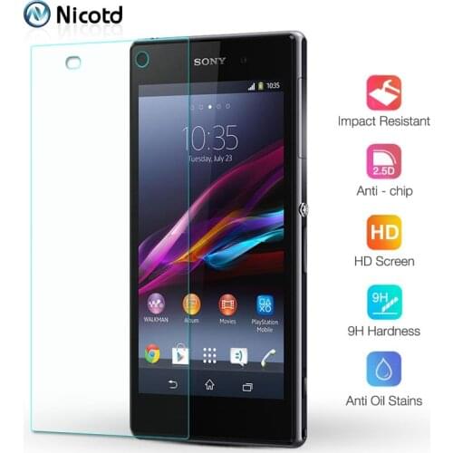 Nicotd Screen Protector Tempered Glass For Sony Xperia Z1 Z2 Z3 Z4 Z5 Z Compact 9H Protective Film For Sony Xperia S36H T2 T3