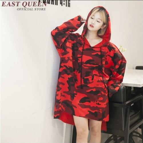 Plus Size Women T-Shirt Summer Fashion Tops Camouflage Print Big Size Long Tshirt Dresses Female Show Thin Clothes Green KK1117