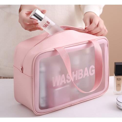 Women Portable Travel Wash Bag Female Transparent Waterproof Makeup Storage Pouch Large Capacity Cosmetic Organizer Beauty Case