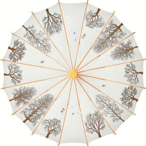 16 Bone Umbrella Chinese Wind Retro Sunny Dual Purpose Windproof Male and Female Double Handle Umbrella