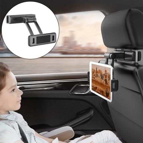 1 Piece Car Rear Pillow Bracket 360 Degree Rotating Stretchable Mobile Phone Tablet Stand Back Seat Headrest Mount Bracket
