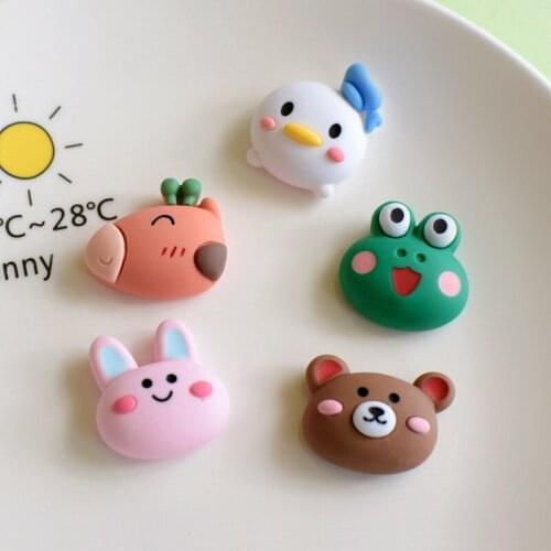 10/20Pcs Cute Cartoon Animal Series Flat Back Resin Accessories DIY Kids Hairpin Jewelry Decor Materials Creative Crafts Patch
