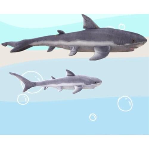 100/140cm New Style Simulation Gray Shark Plush Toys Big Fish Cloth Doll Shark Stuffed Plush Animals Doll Children Birthday Gift