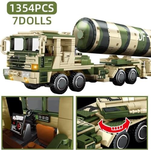 2021 World War 2 WW2 Army Military Soldier City Police SWAT Hongqi Missile Car Building Block MOC Model DIY Bricks Toys