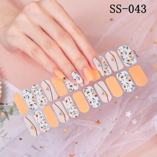 22 Tips Flowers Nail Wraps DIY Decals Plain Stickers Nail Sticker Set Minimalist Design Nail Strips Nail Designs Nail Strips