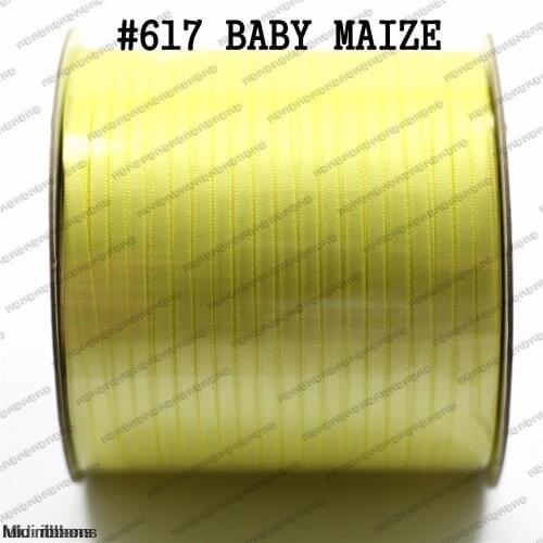 500 yards/Roll 3mm Double Face Satin Ribbon Solid Color Satin Ribbon DIY Handmade Hair Accessories #617 Baby Matze