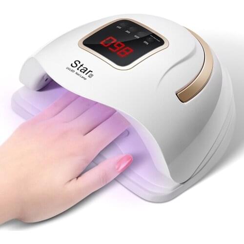 72W Nail Lamp Portable UV LED Nails Dryer Gel Polish Curing Light Manicure Machine with 4 Timer Setting Smart LCD Display