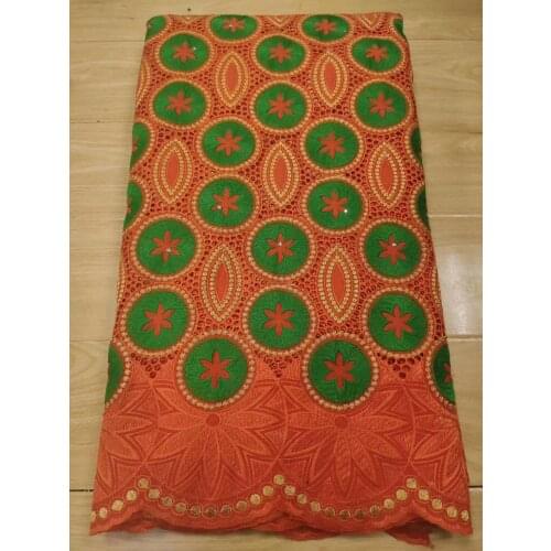 2020 Africa 100% Cotton Nigeran Dry Cotton Lace Fabrics Embroidery in Switzerland African Soft Swiss Voile Lace Fabrics 5yards