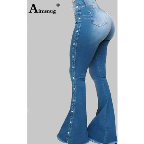 Женские джинсы клеш Aimsnug China At AliExpress