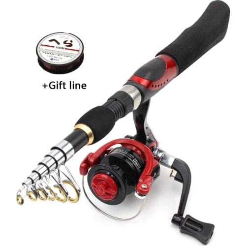 Promotion! 1.65M Rod Reel Combos lure Spinning Rod and 2000 model Reel Portable beginner fishing set Children fishing rod pesca
