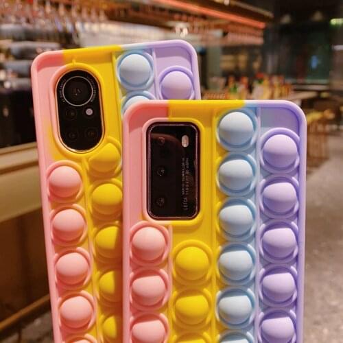 Case for Sumsung Galaxy A32 A52 A72 A71 A51 4G 5G Pop Push Bubble Case For Sumsung A30 A50 A11 A21 A02 A02S 70 Toy Back Cover