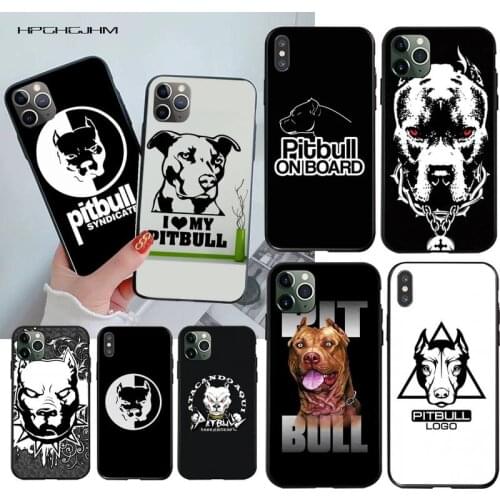 YJZFDYRM Pitbull dog DIY phone Case cover Shell for iPhone 11 pro XS MAX 8 7 6 6S Plus X 5S SE 2020 XR case