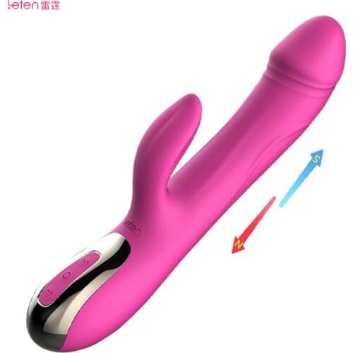 Leten Magnetic Pulse Automatic Thrusting Dildo Vibrator Sex Shop for Woman, Heating Penis Wand Massager Sexual Toys for Women