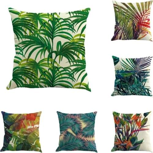 GY0653 Plants Pattern Cushion Case (No Filling) 1PC Polyester Home Decor Bedroom Decorative Sofa Car Throw Pillows