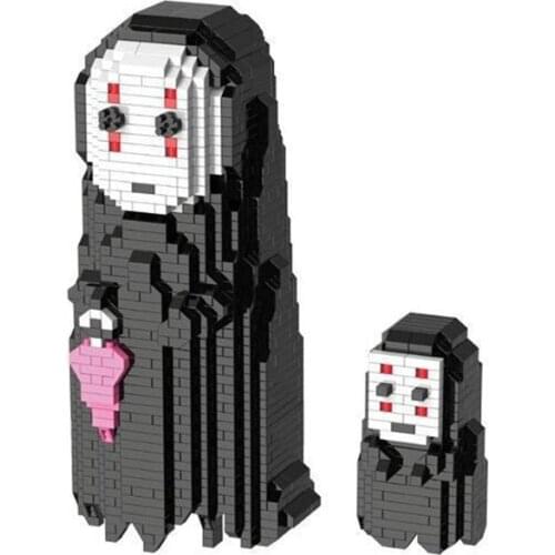 HC Japanese Anime Character Spirited Away Cartoon Micro Blocks DIY Building Toy brinquedos Auction Figure Children Toy Kids Gift