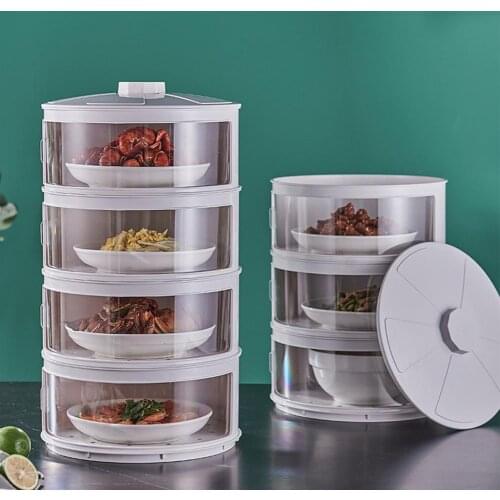 Insulation Cover Safe Heat Preservation Transparent Plastic Food Stackable Leftovers Organization Kitchen Storage Organization