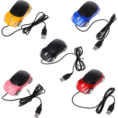 Mouse pad-wired mouse 1000DPI Mini Car shape USB optical innovative 2 headlights for PC Laptop Computer