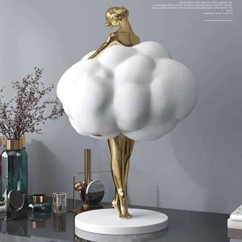 Creative FRP Home Decor Accessories People Sculpture Living Room Decoration Porch Office Desktop Ornaments Statue Birthday Gifts