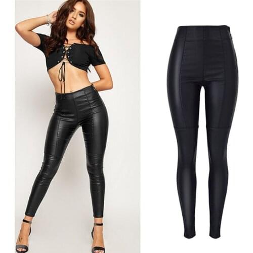 LSEJAI Women's Leather Pants