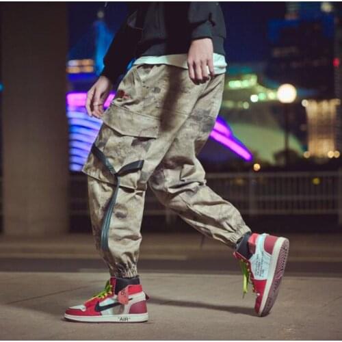 Casual personality Camouflage trousers mens pants loose harem pant mens feet trousers fashion pantalon homme street novelty