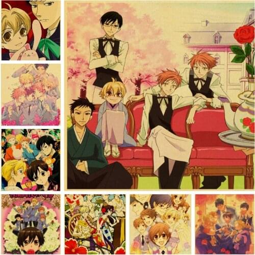 Wall Art Canvas Painting Japanese Classic Anime Ouran High School Host Posters and Prints Room Decor Picture for Home Decoration
