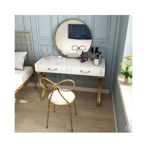 Nordic simple bedroom small dresser desk integrated solid wood simple multifunctional small makeup table with drawer