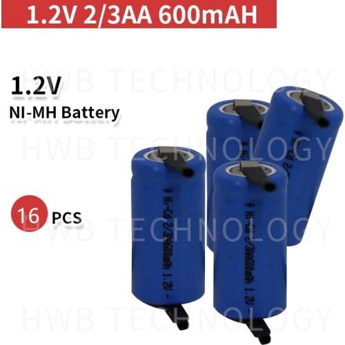 16pcs/lot AA Ni-Cd 1.2V 2/3AA 600mAH rechargeable battery NiCd charging Batteries - Blue Free Shipping