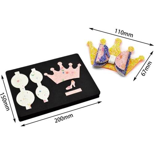 New Bow Hairpin Wood Knife Mold DIY Little Crown Hair Clip Scrapbooking Mould Template Suitable For Sizzix Big Shot Machine