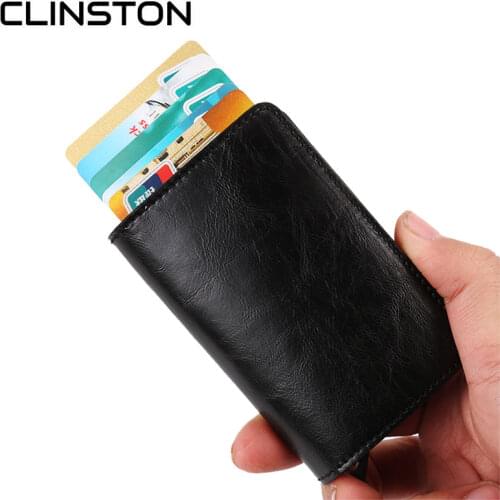 New Business Credit Card Holder Multifunction Automatic Aluminium Alloy Male ID Cards Case Mini Wallet Purse for Men Women