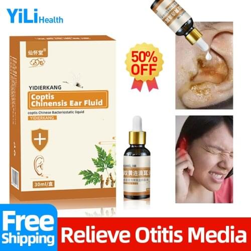 Acute Otitis Media Ear Drops Infection Tinnitus Sore Deafness Coptis Chinensis Treatment Earwax Removal Ears Cleaner Fluid