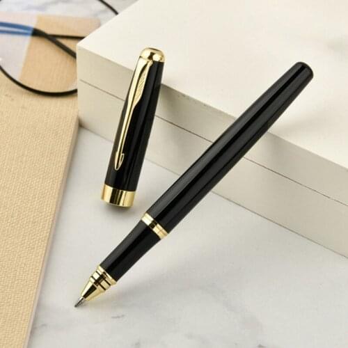 Luxury Metal Signature Ballpoint Pen Black Ink Business Writing Office Supplies 85DD