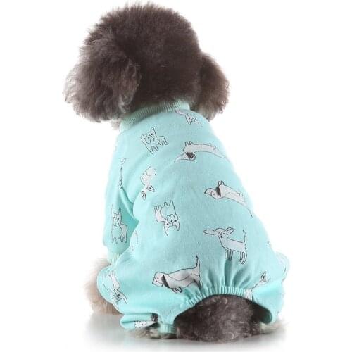 Dog Pajamas Pet Clothes For Small Dogs Cat Pyjama Dog Puppy Jumpsuit for Medium Dogs Sleepingwear Warm Clothing Coat