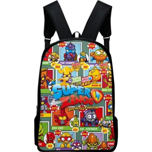 2021 New Boys Girls Backpack Superzings Teenager Cosplay Waterproof Oxford Travel Bags School Bags 3D Print Laptop Bags