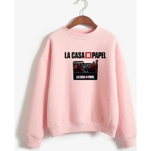 The House of Paper sweatshirts Money Heist Women La Casa De Papel Print Fashion Harajuku Autumn Winter Women Loose Cool Style