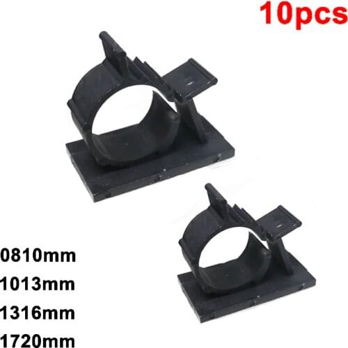 10pcs 0810/1013/1316/1720/2225mm Cable Clips Adhesive Cord Management Wire Holder Organizer Clamp Fasteners Mayitr