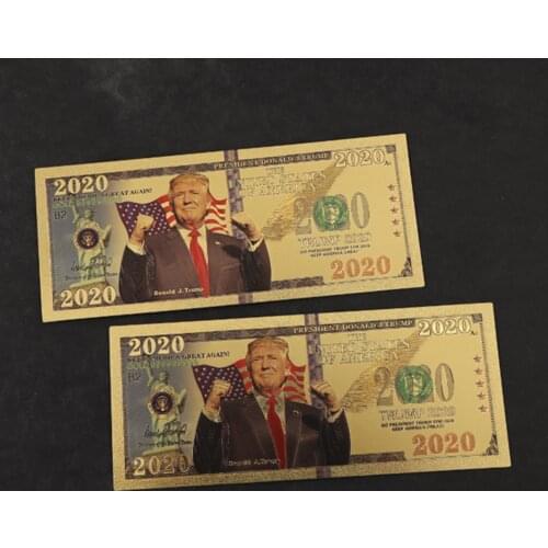 10PCS US Donald Trump Commemorative Coin President Banknote 2020 Non-currency