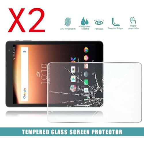 2Pcs Tablet Tempered Glass Screen Protector Cover for Alcatel A3 10 Anti-Screen Breakage Anti-Fingerprint HD Tempered Film